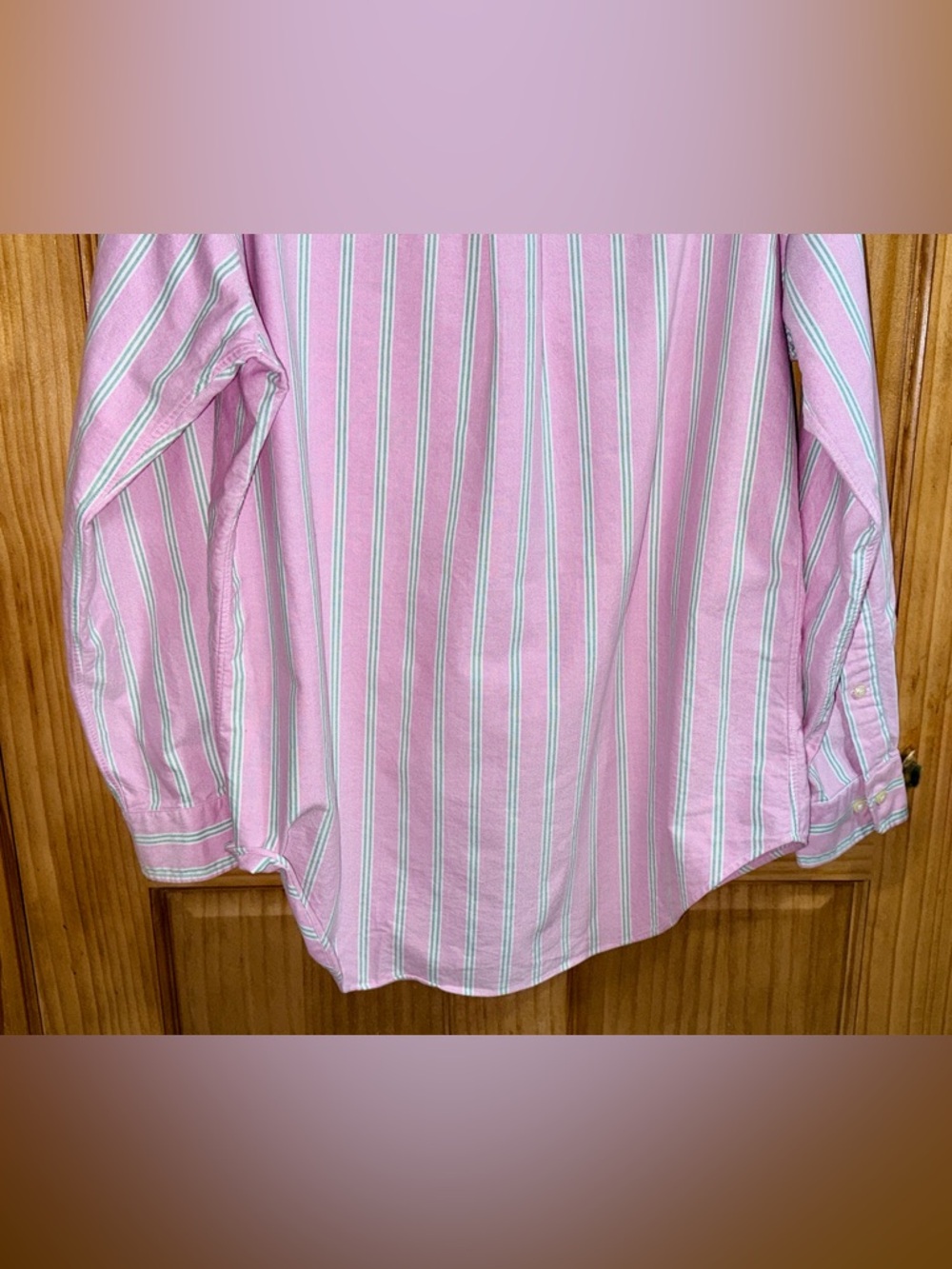 Ralph Lauren Men’s Pink, Green & White Striped Button-Down Shirt-15.5:32/33-EC - Picture 9 of 10
